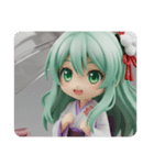 オールグリーン精霊みなみちゃん（個別スタンプ：3）