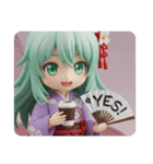 オールグリーン精霊みなみちゃん（個別スタンプ：4）