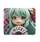 オールグリーン精霊みなみちゃん（個別スタンプ：5）