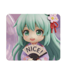 オールグリーン精霊みなみちゃん（個別スタンプ：6）