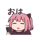 携帯手放せない地雷ピンクちゃん（個別スタンプ：3）
