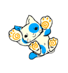 ネコ水玉（個別スタンプ：3）
