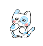 ネコ水玉（個別スタンプ：6）