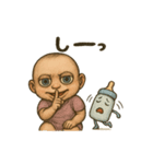メヂカラ強めベビーと哺乳瓶（個別スタンプ：4）