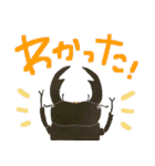 ゆるっと昆虫〜クワガタ・カブトムシ〜（個別スタンプ：3）