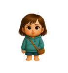 ちびキャラ『アイちゃん」ウンチくん多め（個別スタンプ：18）