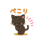 黒猫クロの毎日気軽に送れるスタンプ（個別スタンプ：33）