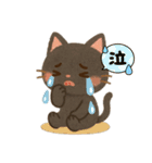 黒猫クロの毎日気軽に送れるスタンプ（個別スタンプ：34）