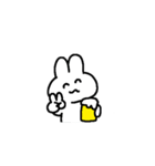 お酒が好きなウサギチャンの夏（個別スタンプ：1）