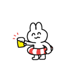 お酒が好きなウサギチャンの夏（個別スタンプ：13）