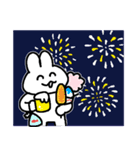 お酒が好きなウサギチャンの夏（個別スタンプ：30）
