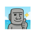 海のモアイ像@SFW（個別スタンプ：14）