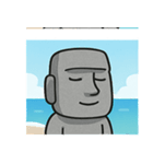 海のモアイ像@SFW（個別スタンプ：21）