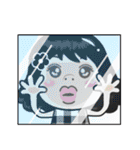 デカ文字フランク＆毒舌黒髪女子スタンプ（個別スタンプ：9）