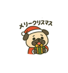 ブサかわパグ（冬バージョン）（個別スタンプ：3）