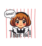 ドット絵メイドLINEスタンプ（個別スタンプ：5）