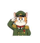 【敬礼猫 12】（個別スタンプ：1）