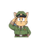 【敬礼猫 12】（個別スタンプ：2）