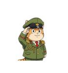 【敬礼猫 12】（個別スタンプ：5）