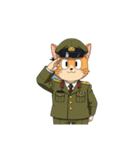 【敬礼猫 12】（個別スタンプ：7）