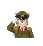 【敬礼猫 12】（個別スタンプ：11）