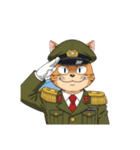 【敬礼猫 12】（個別スタンプ：14）