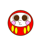 まんまるダルマちゃん（個別スタンプ：3）