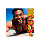 ※恋する♡ぶりっ子の黒人男性♡（個別スタンプ：7）