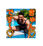 ※恋する♡ぶりっ子の黒人男性♡（個別スタンプ：14）