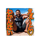 ※恋する♡ぶりっ子の黒人男性♡（個別スタンプ：22）