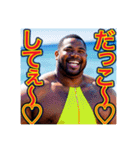 ※恋する♡ぶりっ子の黒人男性♡（個別スタンプ：24）