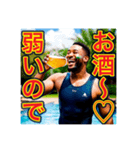 ※ビールが好きで♡酔っ払う〜黒人♡（個別スタンプ：10）