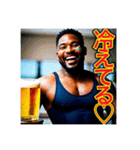 ※ビールが好きで♡酔っ払う〜黒人♡（個別スタンプ：24）