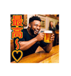 ※ビールが好きで♡酔っ払う〜黒人♡（個別スタンプ：25）