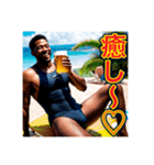 ※ビールが好きで♡酔っ払う〜黒人♡（個別スタンプ：26）