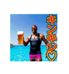※ビールが好きで♡酔っ払う〜黒人♡（個別スタンプ：28）