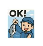 釣り好き専用！使いたくなるスタンプ＋5（個別スタンプ：21）