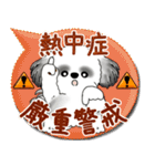 B＆W シーズー犬 2025「とにかく暑い！」（個別スタンプ：1）