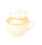 Girly Cafe – White ver.（個別スタンプ：18）