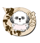 B＆W シーズー犬 2025 「親」（個別スタンプ：33）