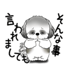 B＆W シーズー犬 2025 「文句と心の声」（個別スタンプ：12）