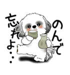 B＆W シーズー犬 2025 「文句と心の声」（個別スタンプ：38）