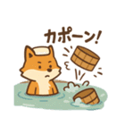 こじらせコンちゃん〜風呂擬音〜（個別スタンプ：18）
