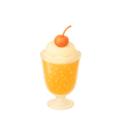 Girly Cafe – Orange ver.（個別スタンプ：6）