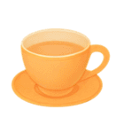 Girly Cafe – Orange ver.（個別スタンプ：7）