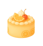 Girly Cafe – Orange ver.（個別スタンプ：22）