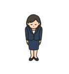 丁寧な感謝の言葉をおじぎのポーズと一緒に（個別スタンプ：3）