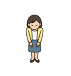 丁寧な感謝の言葉をおじぎのポーズと一緒に（個別スタンプ：4）