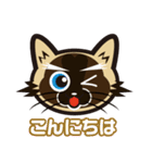 日常で結構万能に使えるシャム猫スタンプ！（個別スタンプ：2）