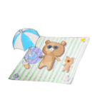 ちゃいろいくまのこ6水彩風タッチ（個別スタンプ：17）